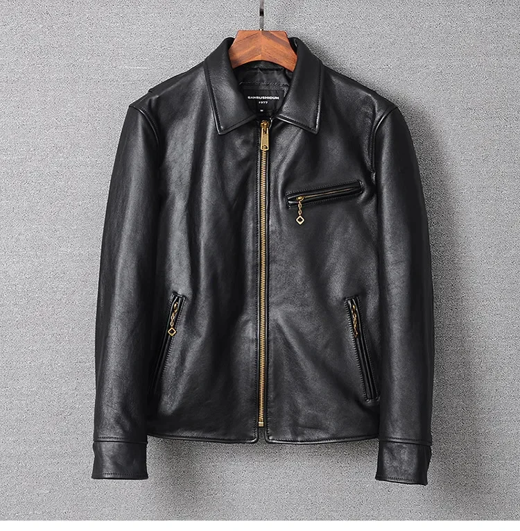 YR!Free shipping.Men High quality genuine coat.black rider slim cowhide jacket.wholesales cool biker leather cloth
YR!Free shipping.Men High quality genuine coat.black rider slim cowhide jacket.wholesales cool biker leather cloth
