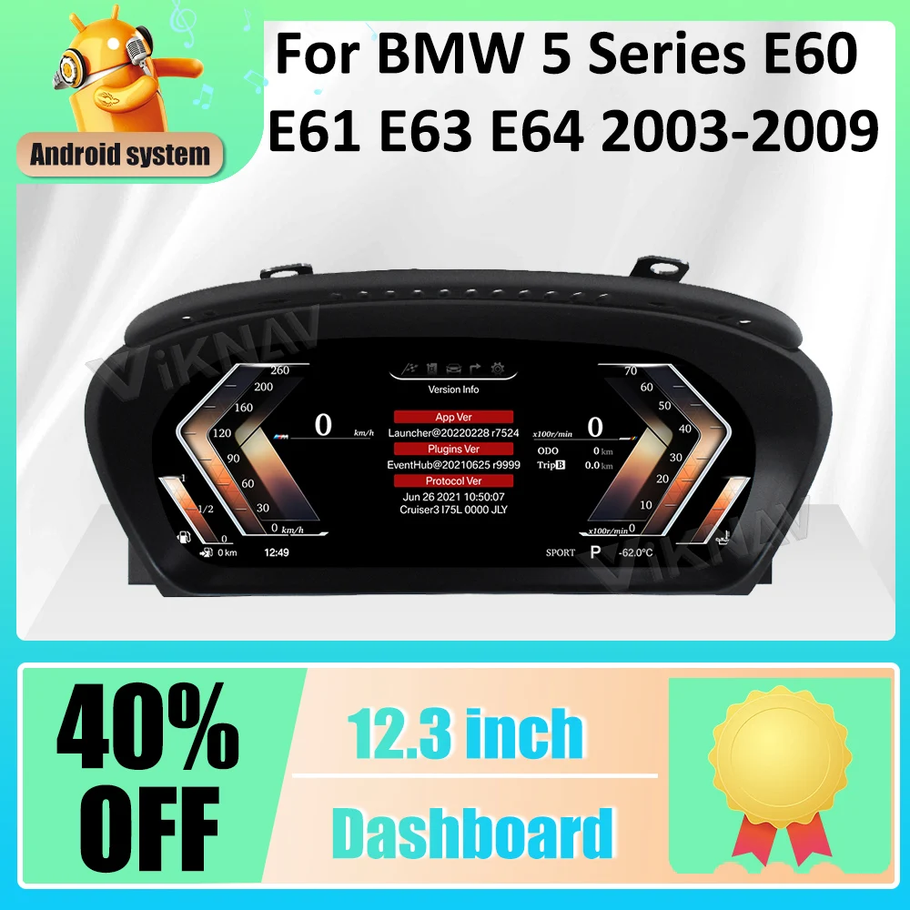 Новейший оригинальный Автомобильный цифровой кластер для BMW 5 серии E60 E61 E63 E64 2003-2009 LCD Speedmeters приборной панели
Новейший оригинальный Автомобильный цифровой кластер для BMW 5 серии E60 E61 E63 E64 2003-2009 LCD Speedmeters приборной панели