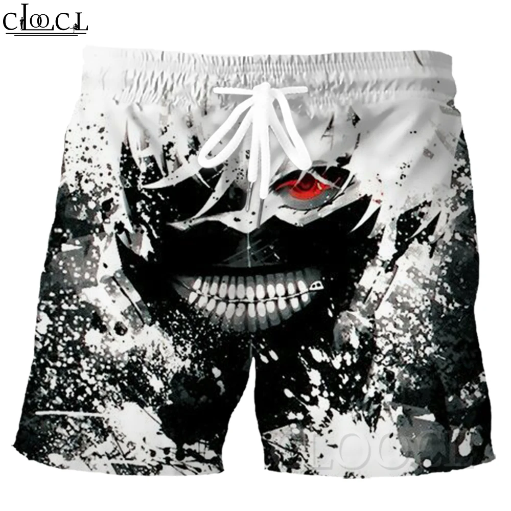 

CLOOCL Men Shorts Anime 3D Graphics Tokyo Ghoul Printed Beach Shorts Unisex Clothing Fashion Style Summer Casual Shorts