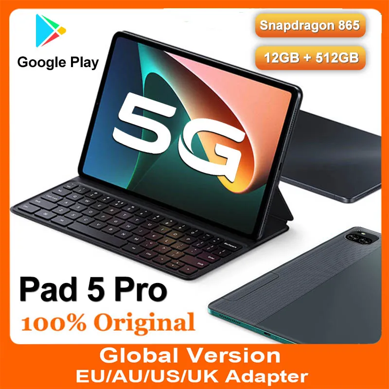 World Premiere Pad 5 Pro Tablet 11 Inch 2K Screen Original 12GB RAM 512GB ROM Dual SIM Tablette Snapdragon Pad Tablets Android
World Premiere Pad 5 Pro Tablet 11 Inch 2K Screen Original 12GB RAM 512GB ROM Dual SIM Tablette Snapdragon Pad Tablets Android