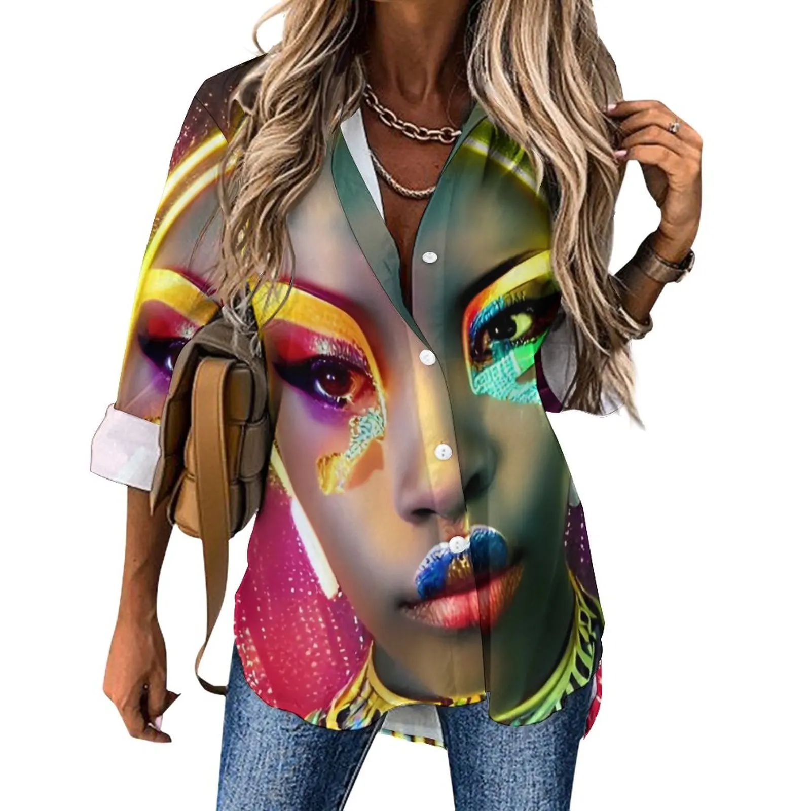 Jibaro AI Art Design Blouse Robots Retro Design Casual Blouses Womens Loose Shirt Summer Long Sleeve Oversized Top
Jibaro AI Art Design Blouse Robots Retro Design Casual Blouses Womens Loose Shirt Summer Long Sleeve Oversized Top