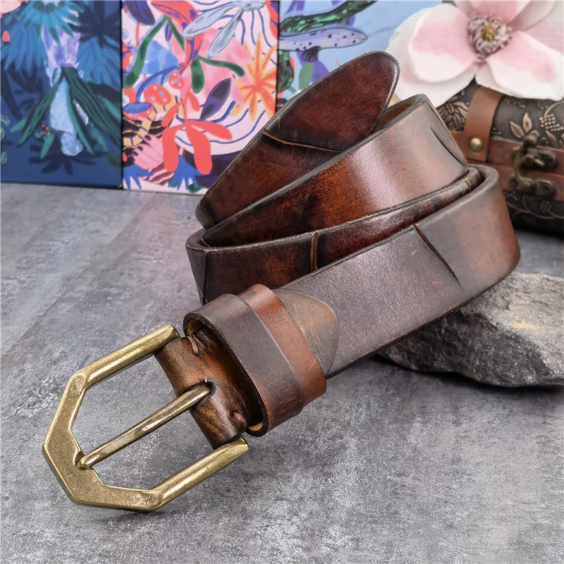 Retro Brass Belt Buckle Top Thick Real Leather Belt For Man Cowboy Western Jeans Belt Men Ceinture Luxury Men Belt Male MBT0615
Retro Brass Belt Buckle Top Thick Real Leather Belt For Man Cowboy Western Jeans Belt Men Ceinture Luxury Men Belt Male MBT0615