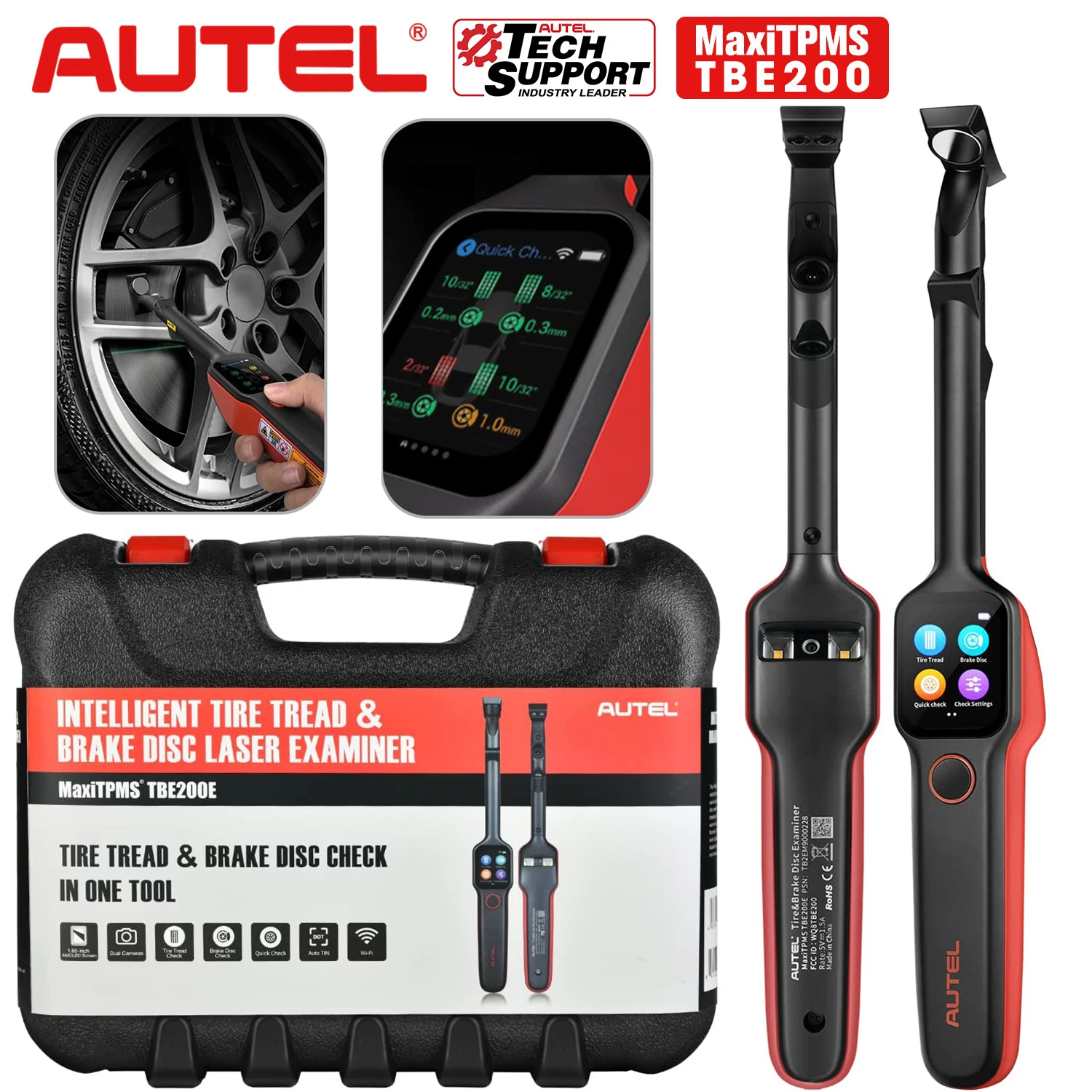 Autel MaxiTPMS TBE200E лазерный инструмент для проверки глубины протектора шин и износа тормозных дисков инструмент для обслуживания автомобильных ...
Autel MaxiTPMS TBE200E лазерный инструмент для проверки глубины протектора шин и износа тормозных дисков инструмент для обслуживания автомобильных ...