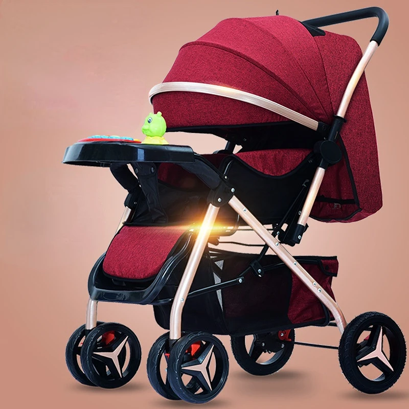 High View Stroller with Baby Artifact Can Sit Lie Down Fold Two-way Light Baby Stroller
High View Stroller with Baby Artifact Can Sit Lie Down Fold Two-way Light Baby Stroller