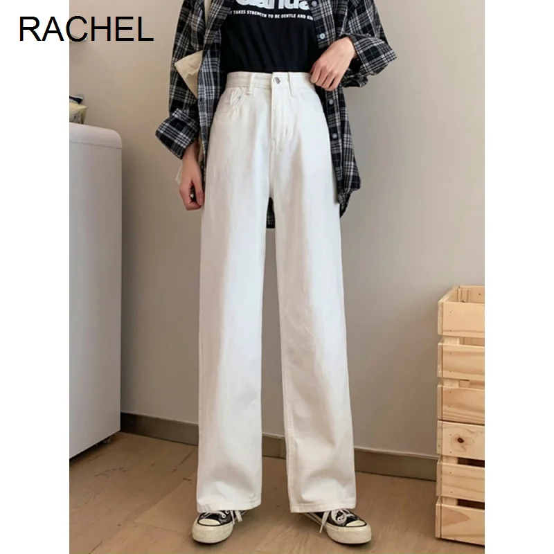 Популярные джинсы с широкими штанинами на осень и зиму 2021, белые прямые брюки с высокой талией для женщин, модные Рэйчел
Популярные джинсы с широкими штанинами на осень и зиму 2021, белые прямые брюки с высокой талией для женщин, модные Рэйчел