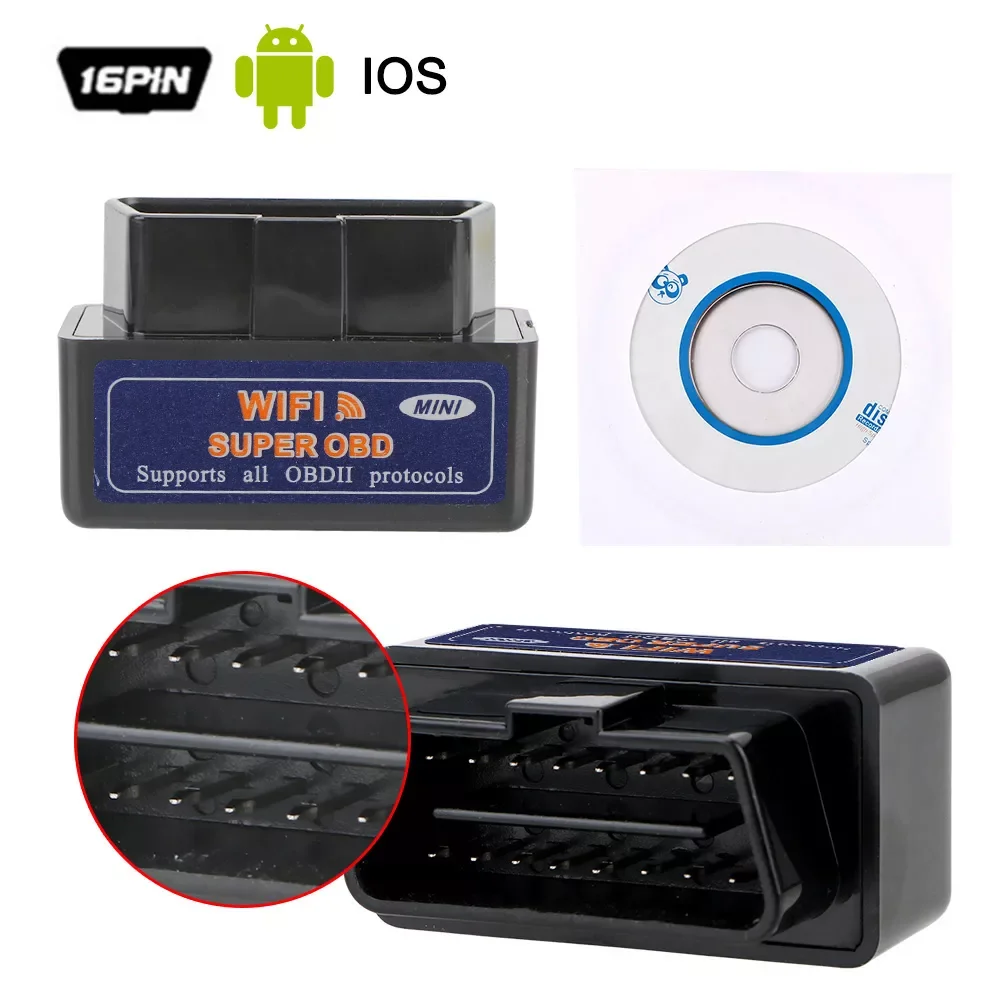 WIFI Hardware V1.5 Interface Car Accessories Diagnostic Tool Work On IOS/Android Mini ELM327 OBD2 Code Reader
WIFI Hardware V1.5 Interface Car Accessories Diagnostic Tool Work On IOS/Android Mini ELM327 OBD2 Code Reader