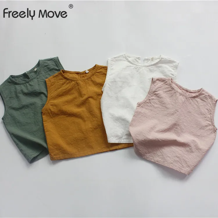Freely Move Toddler Kids Baby Boys Girls Clothes Summer Cotton T Shirt Sleeveless Solid tshirt Children Top Infant Outfit
Freely Move Toddler Kids Baby Boys Girls Clothes Summer Cotton T Shirt Sleeveless Solid tshirt Children Top Infant Outfit