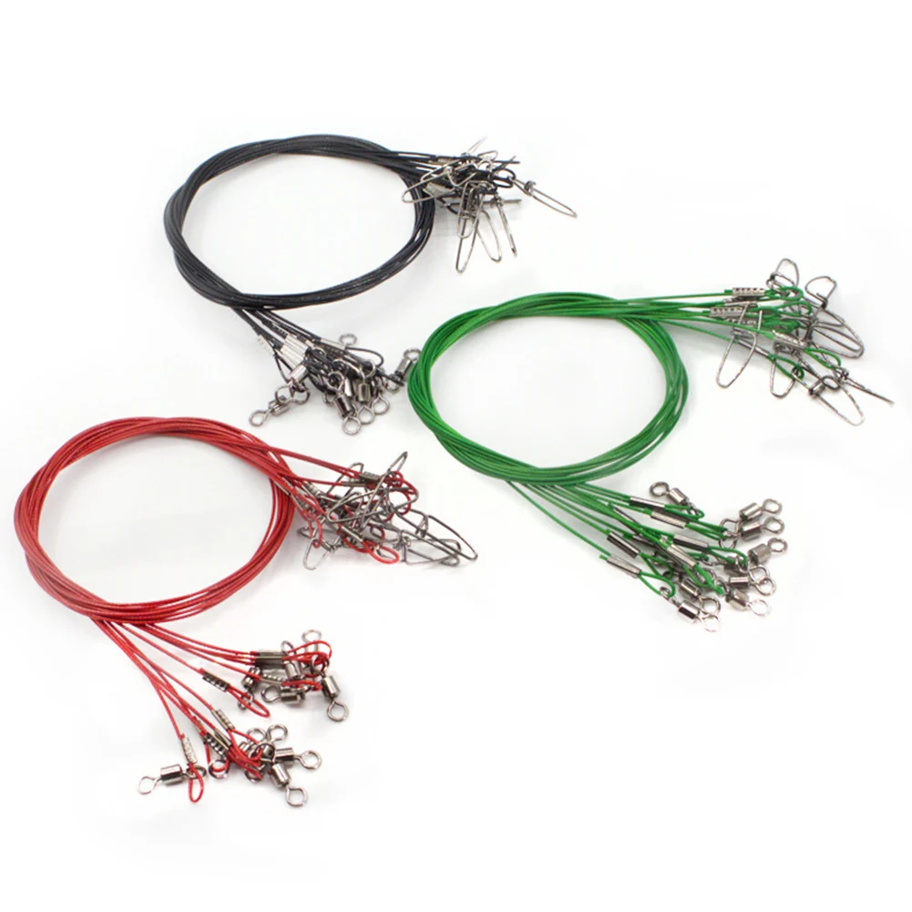 10PCS Anti-Bite Steel Fishing Line 50cm Wire Rope With Swivel 1mm Steel Wire Diameter Fishing Tackle Accessories Pesca
10PCS Anti-Bite Steel Fishing Line 50cm Wire Rope With Swivel 1mm Steel Wire Diameter Fishing Tackle Accessories Pesca