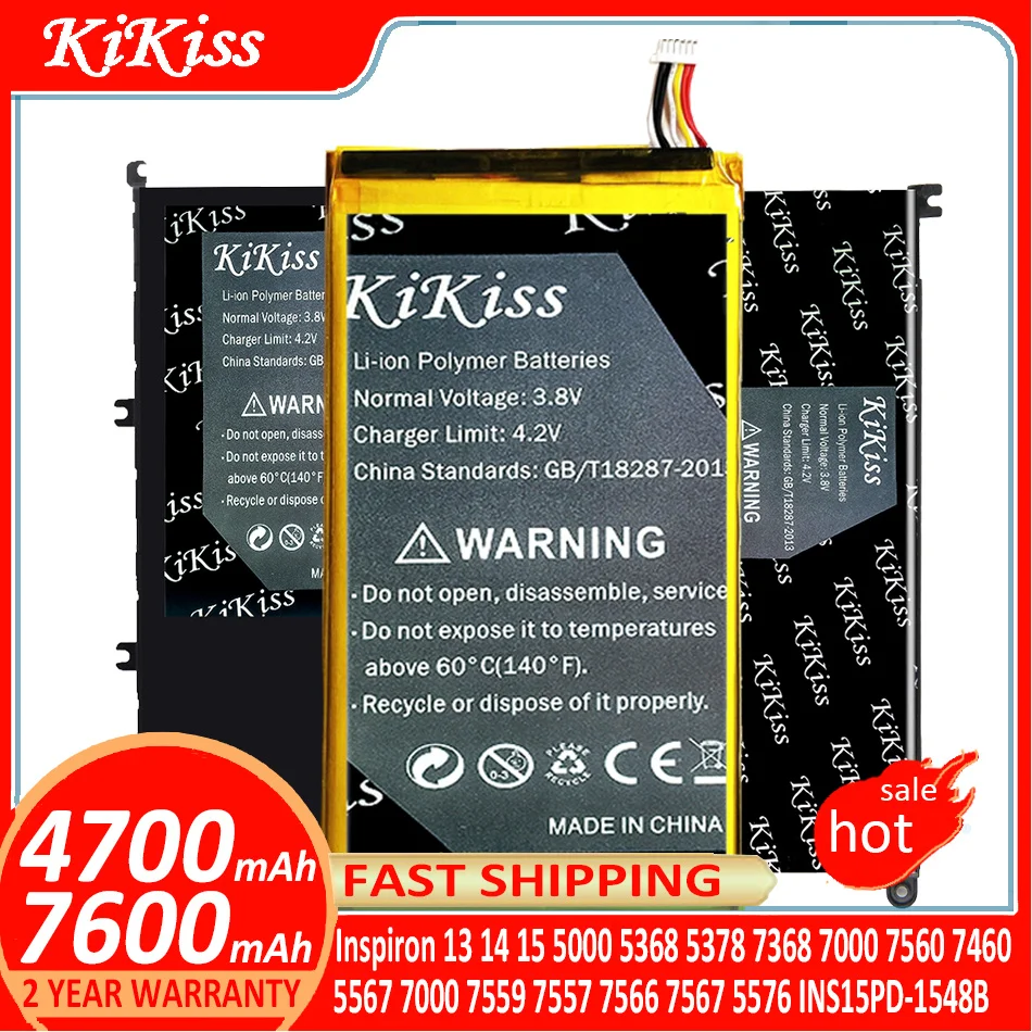 KiKiss Battery for Dell Inspiron 13 14 15 5000 5368 5378 7368 7000 7560 7460 5567 7000 7559 7557 7566 7567 5576 INS15PD-1548B
KiKiss Battery for Dell Inspiron 13 14 15 5000 5368 5378 7368 7000 7560 7460 5567 7000 7559 7557 7566 7567 5576 INS15PD-1548B