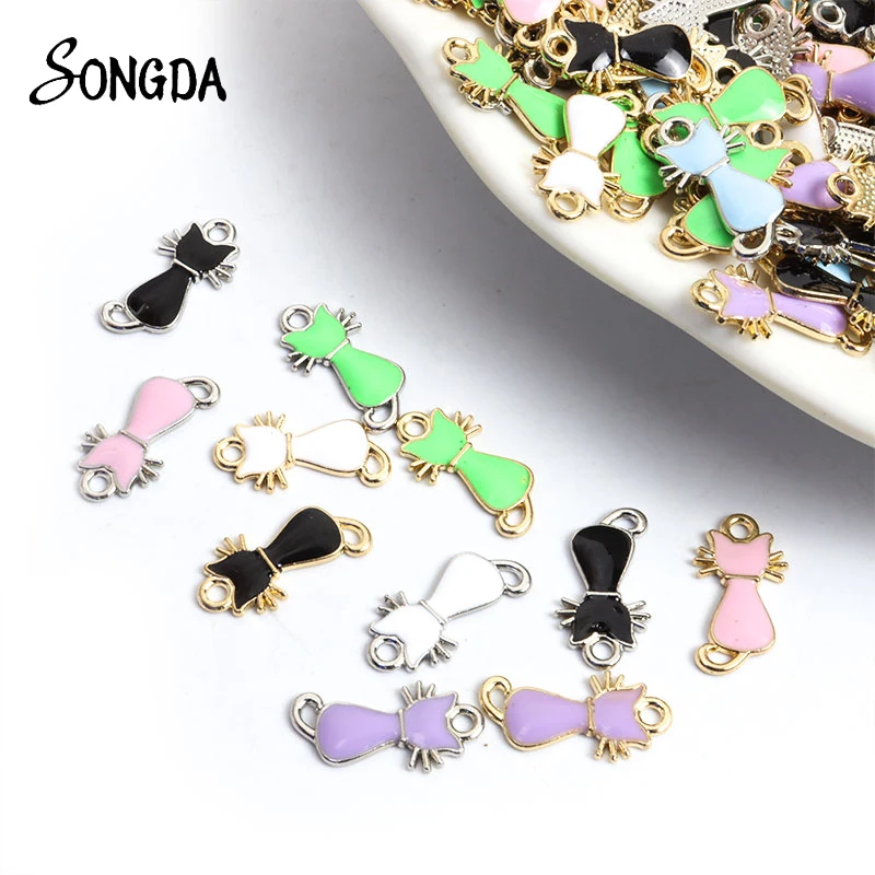 10Pcs/lot Colorful Enamel Cat Charms for Cute Pendant Necklace Keychains Earrings DIY Jewelry Makings Handmade Accessories Craft
10Pcs/lot Colorful Enamel Cat Charms for Cute Pendant Necklace Keychains Earrings DIY Jewelry Makings Handmade Accessories Craft