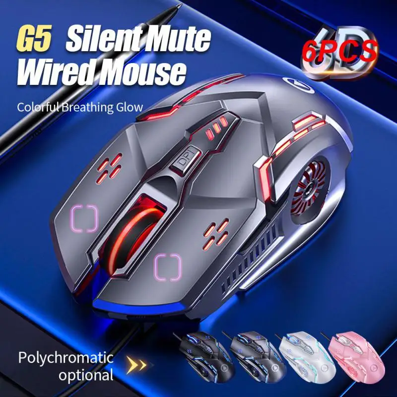 

6PCS Clearance All Kinds of Mouse Mice X5 G21 Black White Mice Wired Mouse 4800DPI 2400DPI 1600DPI Random Gaming Mouse