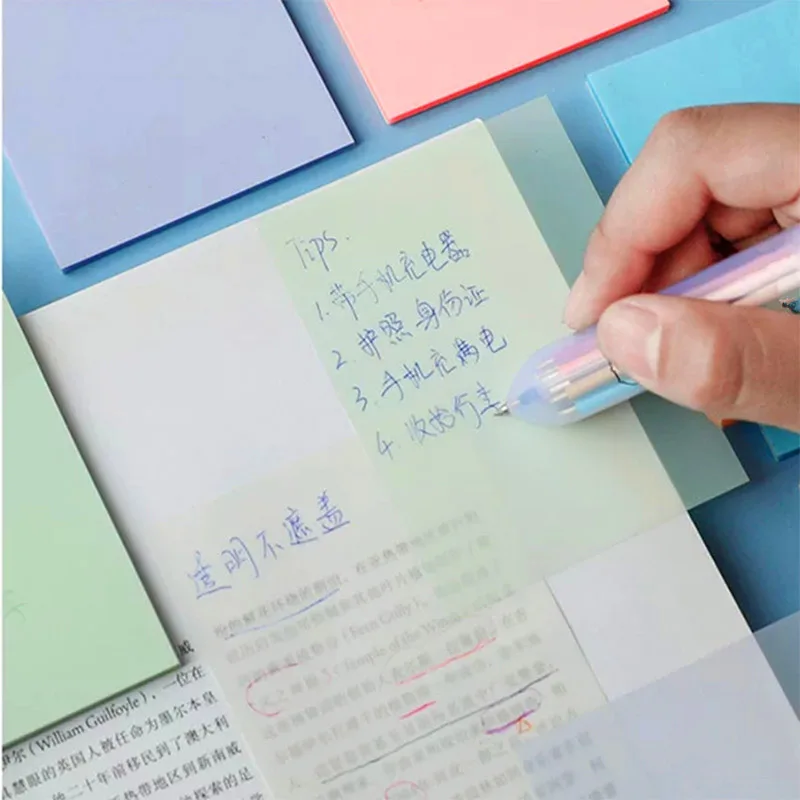 Waterproof Transparent 50 Memo Pad Sticky Notes Bookmark Marker Memo Sticker Paper Office School Student Supplies Stationery
Waterproof Transparent 50 Memo Pad Sticky Notes Bookmark Marker Memo Sticker Paper Office School Student Supplies Stationery