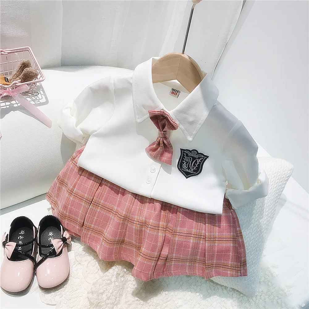 Toddler Girls Sets 2022 Spring Autumn New Bow Shirt College Style Top + Plaid Skirt Japanese JK Uniform for Baby Girl Outfits
Toddler Girls Sets 2022 Spring Autumn New Bow Shirt College Style Top + Plaid Skirt Japanese JK Uniform for Baby Girl Outfits