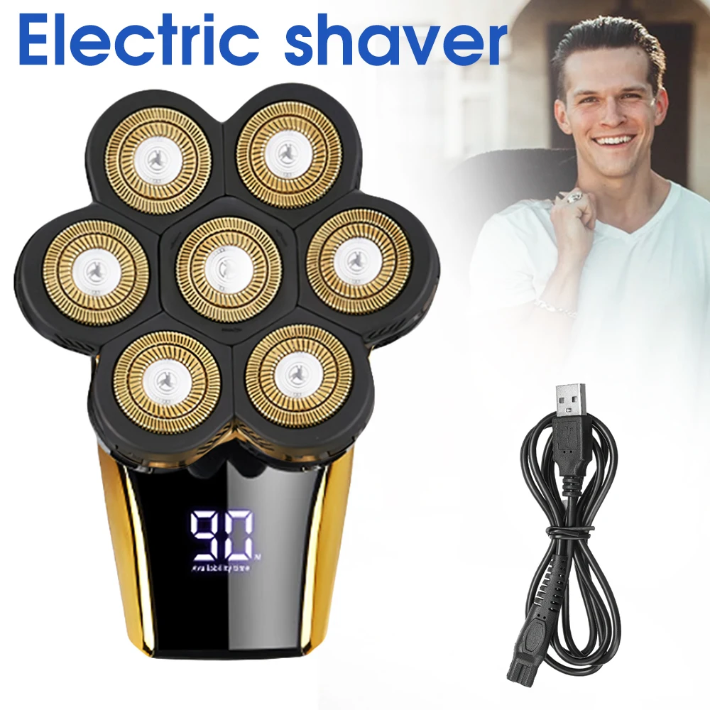 Electric Shaver for men clipper Men's Razor Automatic shaving machine Waterproof 7D shavers Independently 7 Cutter Floating Head 
Electric Shaver for men clipper Men's Razor Automatic shaving machine Waterproof 7D shavers Independently 7 Cutter Floating Head