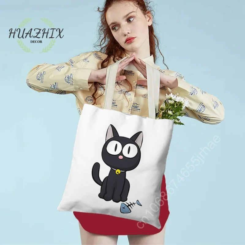 Kawaii Black Cat Handbag Cute Cats Cartoon Reusable Shopping Bag Totebag Bolsos Shoulder Canvas Tote Bags for Women Girl School
Kawaii Black Cat Handbag Cute Cats Cartoon Reusable Shopping Bag Totebag Bolsos Shoulder Canvas Tote Bags for Women Girl School