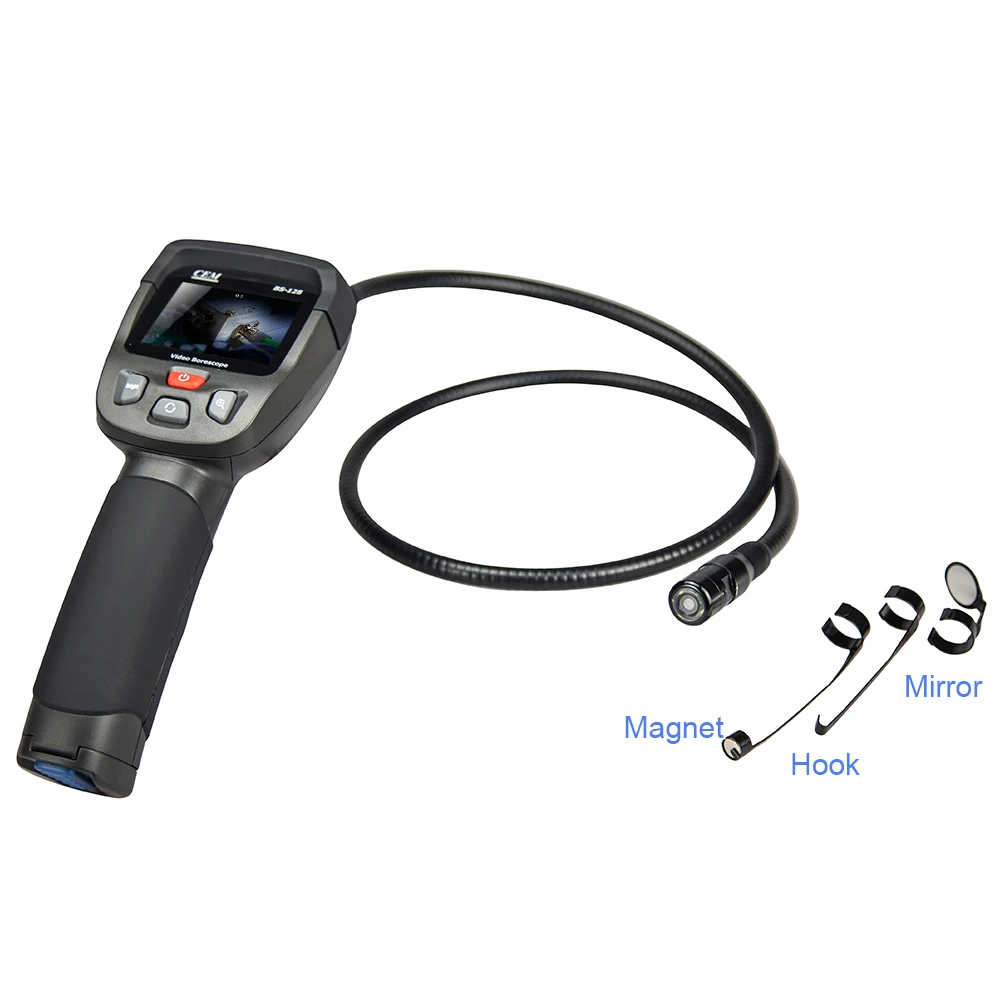 CEM BS-128 2.4inch LCD 17mm Diameter USB charging IP67 Waterproof Handheld Video Inspection Camera
CEM BS-128 2.4inch LCD 17mm Diameter USB charging IP67 Waterproof Handheld Video Inspection Camera