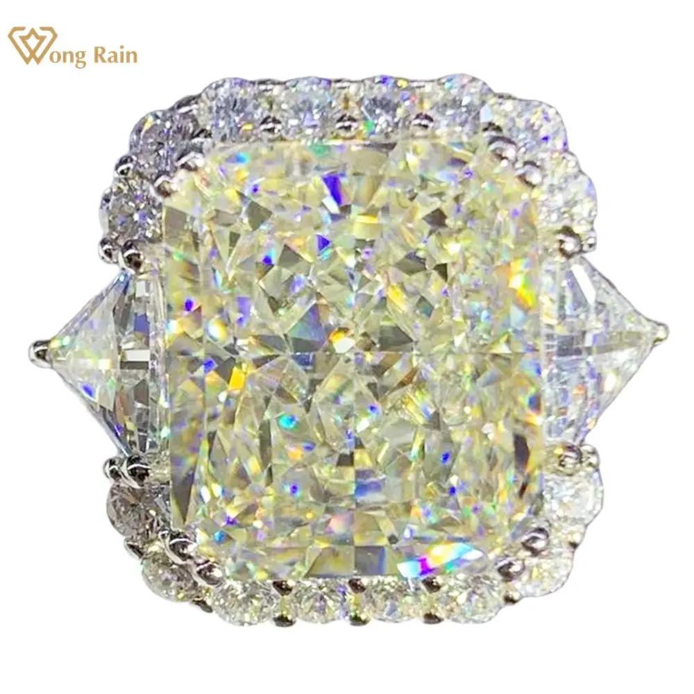 Wong Rain 925 Sterling Silver Crushed Ice Cut 8CT Simulated Moissanite Gemstone Wedding Thick 18K Gold Plated Ring Fine Jewelry
Wong Rain 925 Sterling Silver Crushed Ice Cut 8CT Simulated Moissanite Gemstone Wedding Thick 18K Gold Plated Ring Fine Jewelry
