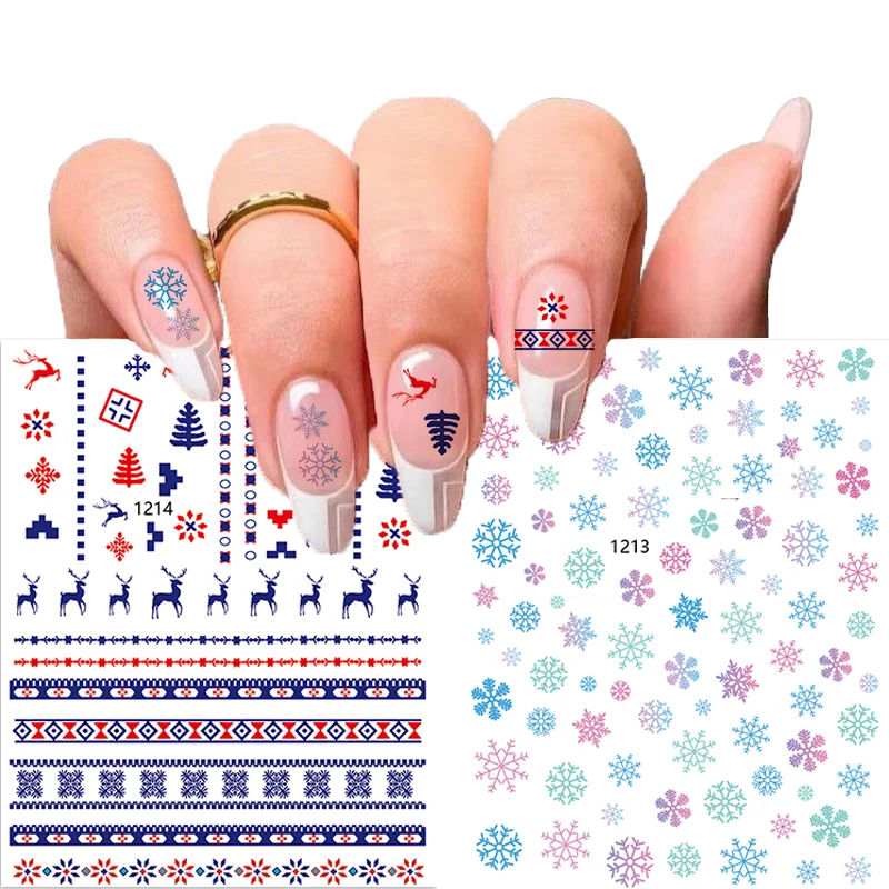 Christmas Snowflake Nail Stickers Halloween Horror Nail Decal Nail Art Supplies DIY Santa Claus Nail Slider Nail Art Decorations
Christmas Snowflake Nail Stickers Halloween Horror Nail Decal Nail Art Supplies DIY Santa Claus Nail Slider Nail Art Decorations