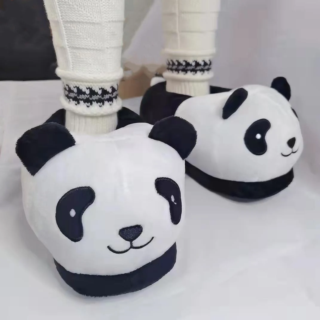 Size 35-42 Black White Cute Panda Slipper for Women Lovely Chunky Step-in Fluffy loafers Female Girls Warm Animal Cartoon Shoes
Size 35-42 Black White Cute Panda Slipper for Women Lovely Chunky Step-in Fluffy loafers Female Girls Warm Animal Cartoon Shoes