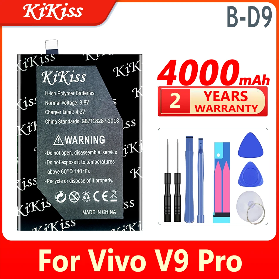 4000mAh KiKiss Powerful Battery B-D9 BD9 For Vivo V9 Pro V9Pro/V9 Y85 Y85A Z1 Z1i Y89 Mobile Phone Batteries
4000mAh KiKiss Powerful Battery B-D9 BD9 For Vivo V9 Pro V9Pro/V9 Y85 Y85A Z1 Z1i Y89 Mobile Phone Batteries