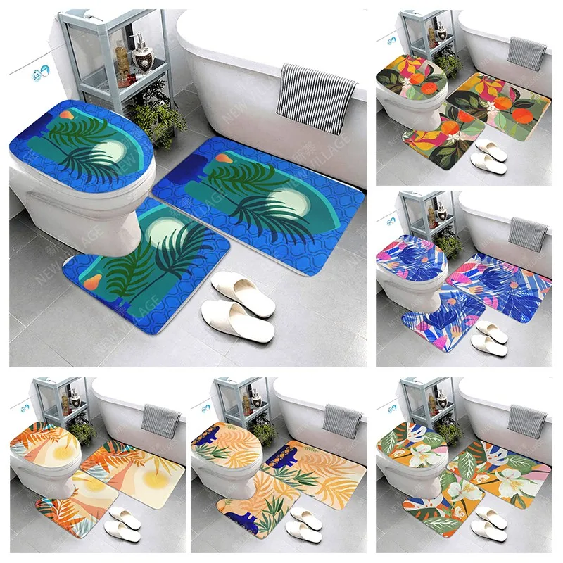 Противоскользящий коврик для ванной, коврик для душа, декоративный Впитывающий Коврик для ног, вход в ванну, коврик для туалета, в стиле бохо, скандинавский лист, растения 
Противоскользящий коврик для ванной, коврик для душа, декоративный Впитывающий Коврик для ног, вход в ванну, коврик для туалета, в стиле бохо, скандинавский лист, растения