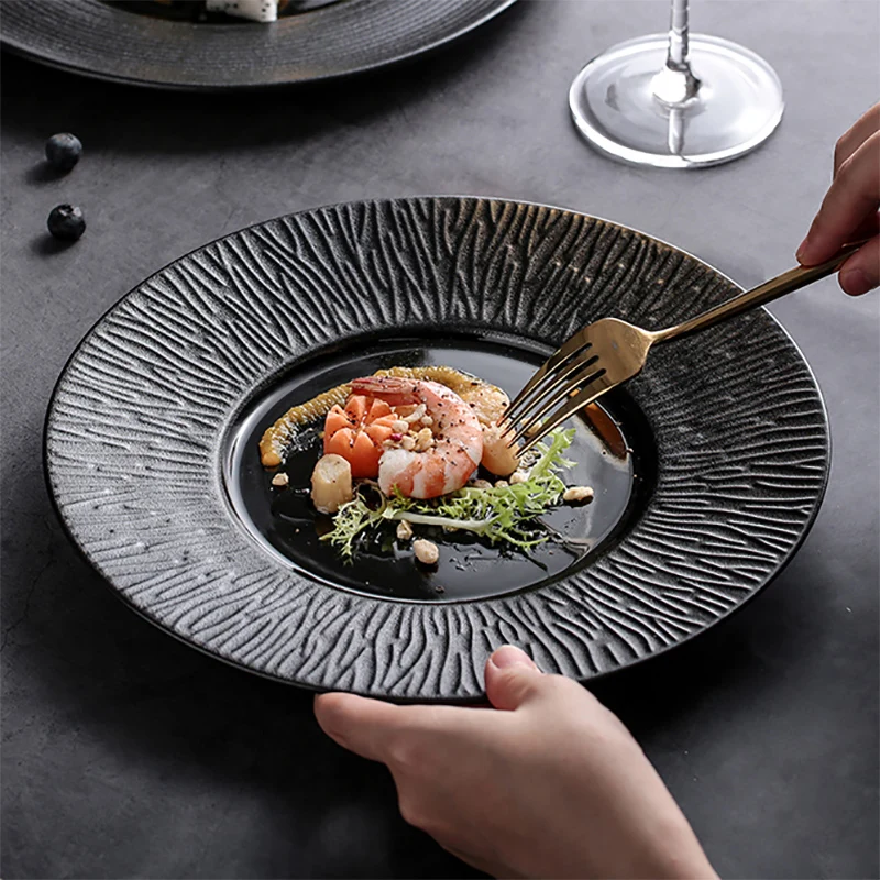 Матовая Западная тарелка, керамическая тарелка для домашнего стейка, черная тарелка для отеля, тарелка для супа, тарелка для фруктов, салато...
Матовая Западная тарелка, керамическая тарелка для домашнего стейка, черная тарелка для отеля, тарелка для супа, тарелка для фруктов, салато...