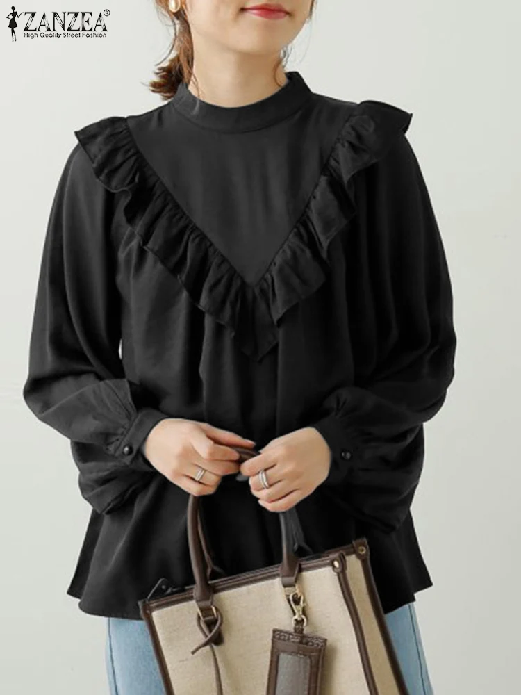 Lady Casual OL Long Sleeve Shirt Oversize ZANZEA Fashion Ruffle Blouse Women Elegant Solid Tops 2022 Spring Holiday White Blusas
Lady Casual OL Long Sleeve Shirt Oversize ZANZEA Fashion Ruffle Blouse Women Elegant Solid Tops 2022 Spring Holiday White Blusas