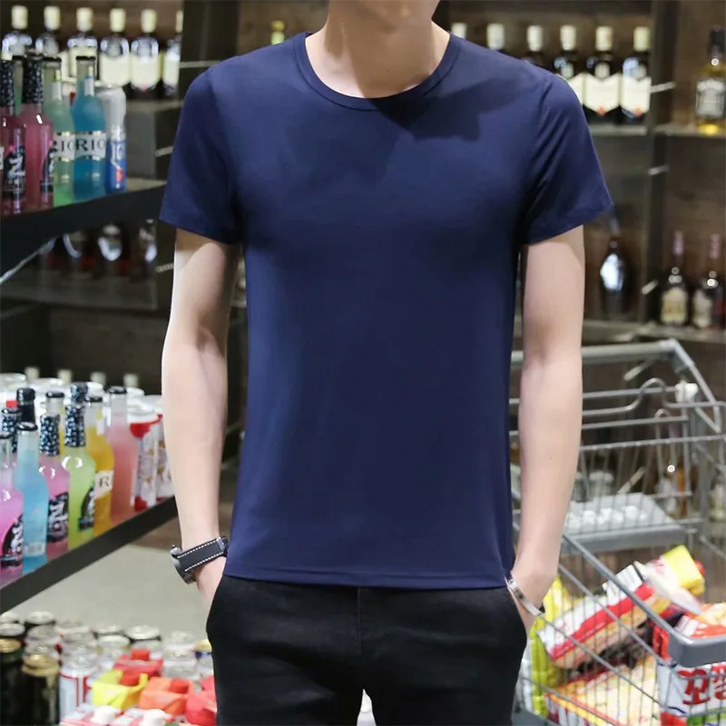 Summer new round neck short-sleeved t-shirt men's solid color trend slim bottoming shirt youth tide brand casual top
Summer new round neck short-sleeved t-shirt men's solid color trend slim bottoming shirt youth tide brand casual top