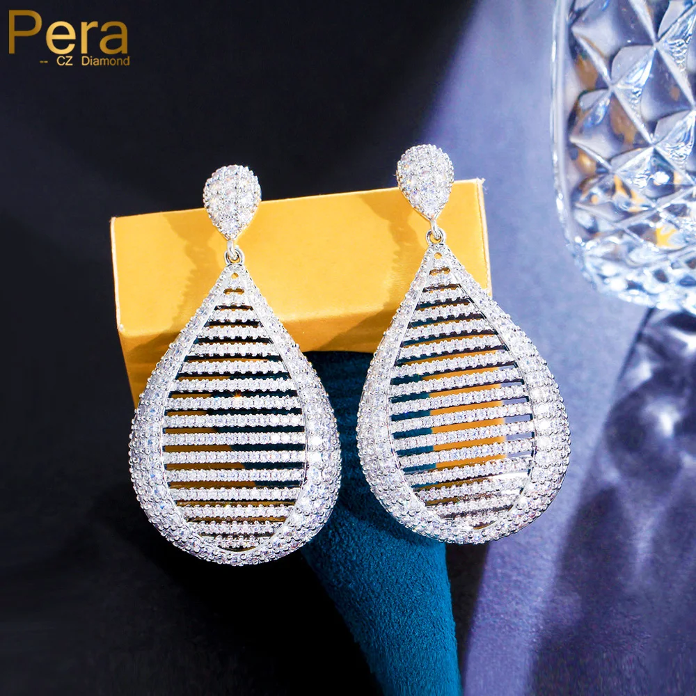 Pera Geometic Pipa Design White Gold Color CZ Zircon Long Water Drop Earrings for Women Enthnic Jewelry Fashion Accessories E371
Pera Geometic Pipa Design White Gold Color CZ Zircon Long Water Drop Earrings for Women Enthnic Jewelry Fashion Accessories E371