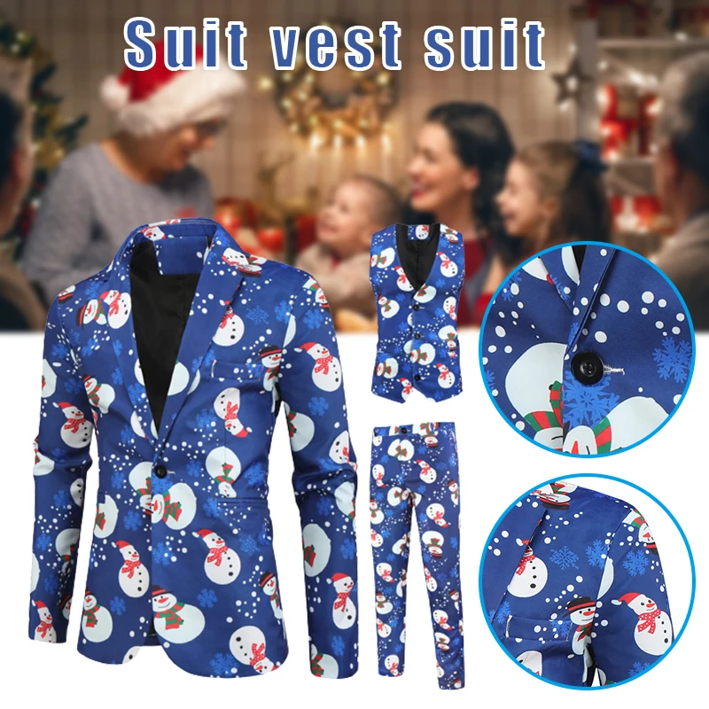 Christmas Blazer Vest and Pants Set for Men 3-Piece Autumn Buttons Suit Xmas for Men Christmas Blazer Vest and Pants Set NIN668 
Christmas Blazer Vest and Pants Set for Men 3-Piece Autumn Buttons Suit Xmas for Men Christmas Blazer Vest and Pants Set NIN668