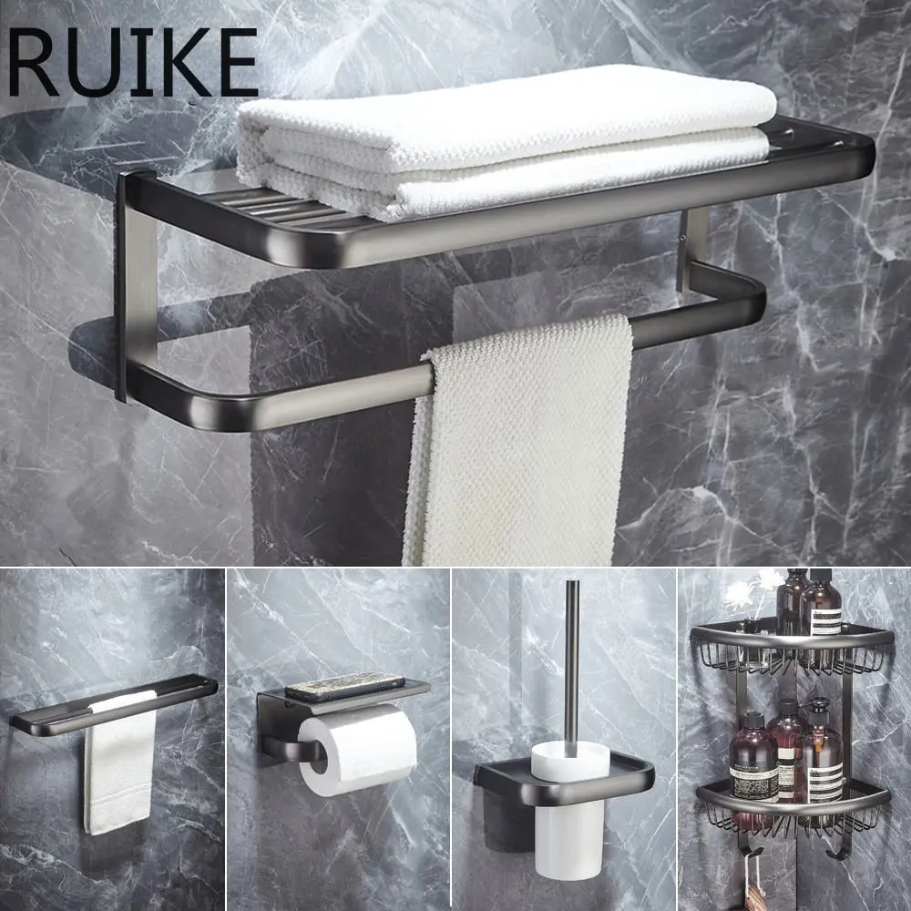 Bathroom Hardware Set Towel Rack Towel Bar Toilet Brush Holder Grey Color Paper Towel Holder Robe Hook Soap Dish Wall Mounted
Bathroom Hardware Set Towel Rack Towel Bar Toilet Brush Holder Grey Color Paper Towel Holder Robe Hook Soap Dish Wall Mounted