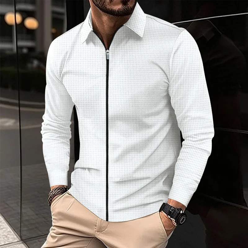 2023 Men's Autumn New Zipper Jacket Casual Men's Jacket Cardigan Long Sleeve Polo Collar Waffle Jacket
2023 Men's Autumn New Zipper Jacket Casual Men's Jacket Cardigan Long Sleeve Polo Collar Waffle Jacket