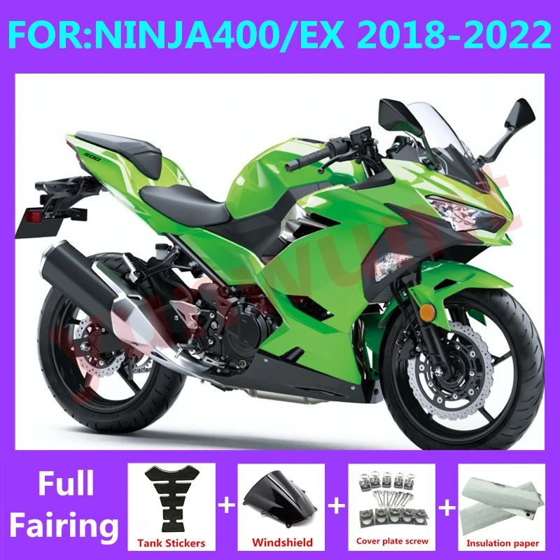 cle Whole Fairings Kit fit For Ninja400 EX400 EX Ninja 400 2018 2019 2020 2021 2022 2023 fairing Bodywork set green black 
cle Whole Fairings Kit fit For Ninja400 EX400 EX Ninja 400 2018 2019 2020 2021 2022 2023 fairing Bodywork set green black