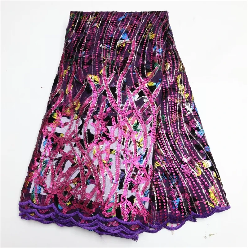 Sequined African Lace Fabric Embroidered Tulle French Lace With Sequins Lace Material For Women Dress
Sequined African Lace Fabric Embroidered Tulle French Lace With Sequins Lace Material For Women Dress