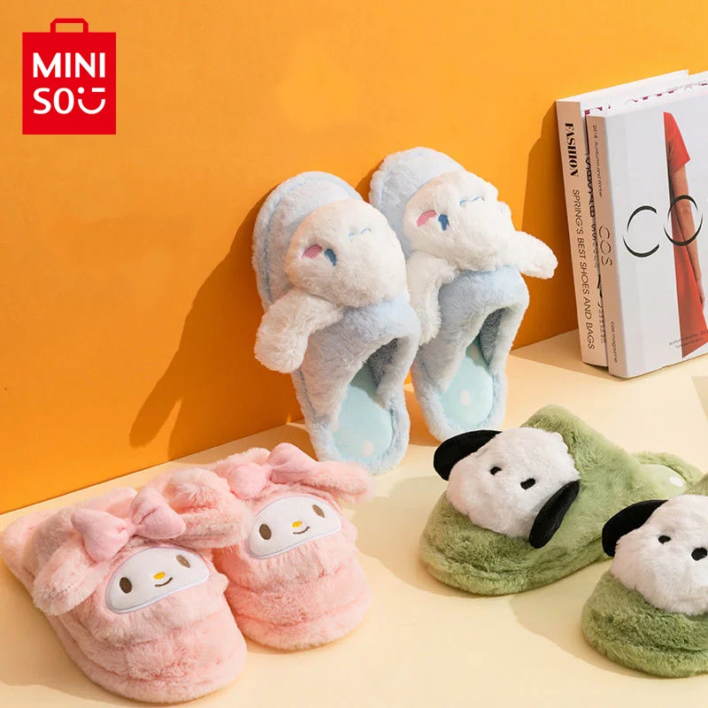 Miniso Sanrio Plush Slippers Kawaii Hello Kitty Cartoon Cotton Slippers Girl Winter Protection From Cold Keep Warm Home Slippers
Miniso Sanrio Plush Slippers Kawaii Hello Kitty Cartoon Cotton Slippers Girl Winter Protection From Cold Keep Warm Home Slippers