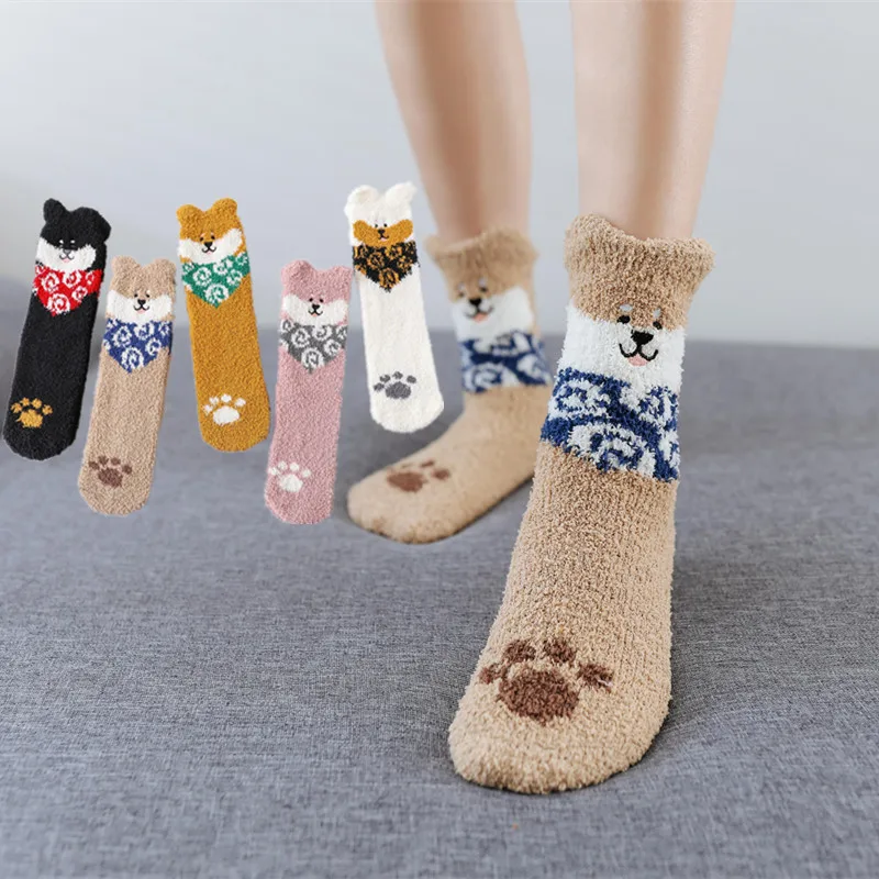 Embroidery Cat Socks Thickening Women Coral Fleece Socks Lovely Plush Keep Warm Sleep Socks Ladies Winter Funny Cute Stockings
Embroidery Cat Socks Thickening Women Coral Fleece Socks Lovely Plush Keep Warm Sleep Socks Ladies Winter Funny Cute Stockings