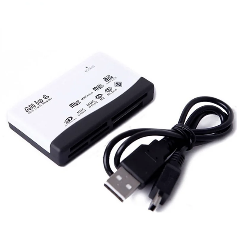 Card Reader USB 2.0 TF Memory Card Reader Fast Data Transmission All In One Card Reader Support TF CF SD Mini SD MS XD hot
Card Reader USB 2.0 TF Memory Card Reader Fast Data Transmission All In One Card Reader Support TF CF SD Mini SD MS XD hot