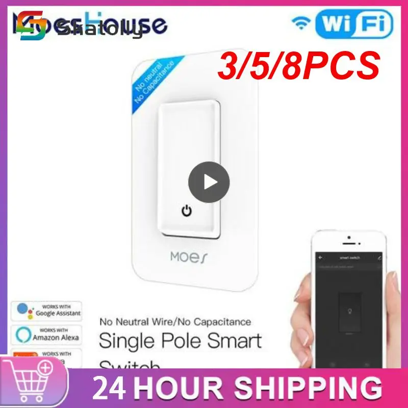 3/5/8PCS Wifi 802.11 B/g/n 2.4ghz Wifi Smart Push Button Switch App Control No Neutral Smart Push Button Switch
3/5/8PCS Wifi 802.11 B/g/n 2.4ghz Wifi Smart Push Button Switch App Control No Neutral Smart Push Button Switch