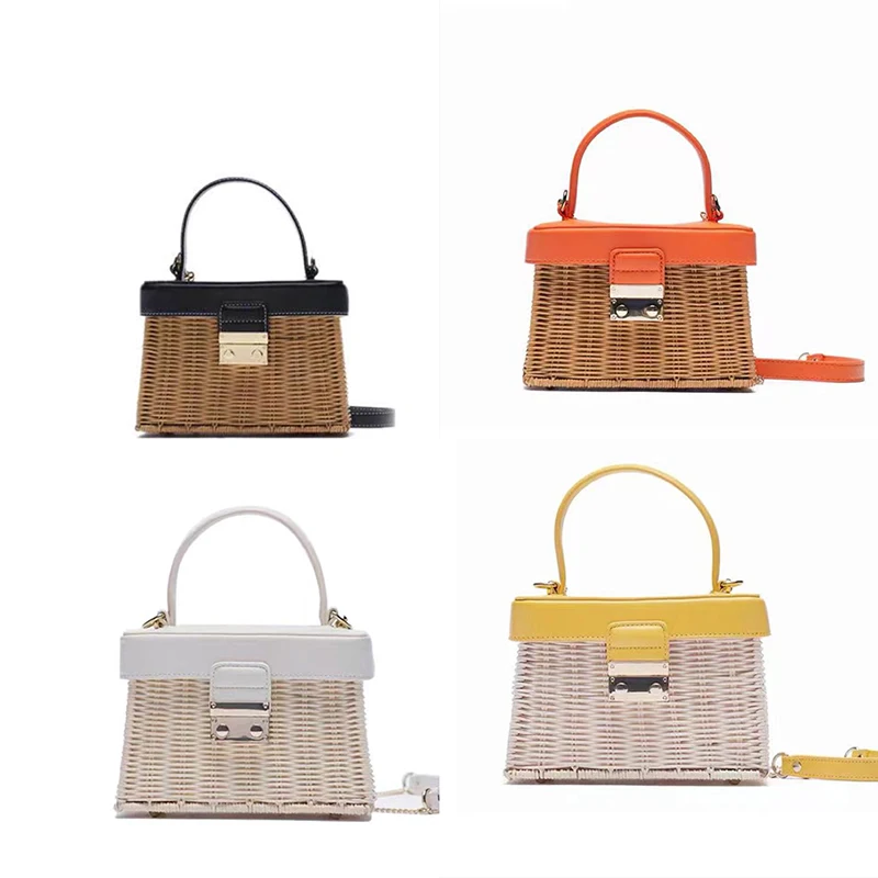 Rattan Handbag za bags 2022 Woven Crossbody Bags Casual Portable for Women Basket New Rattan Bag Women Summer Bamboo Bags
Rattan Handbag za bags 2022 Woven Crossbody Bags Casual Portable for Women Basket New Rattan Bag Women Summer Bamboo Bags