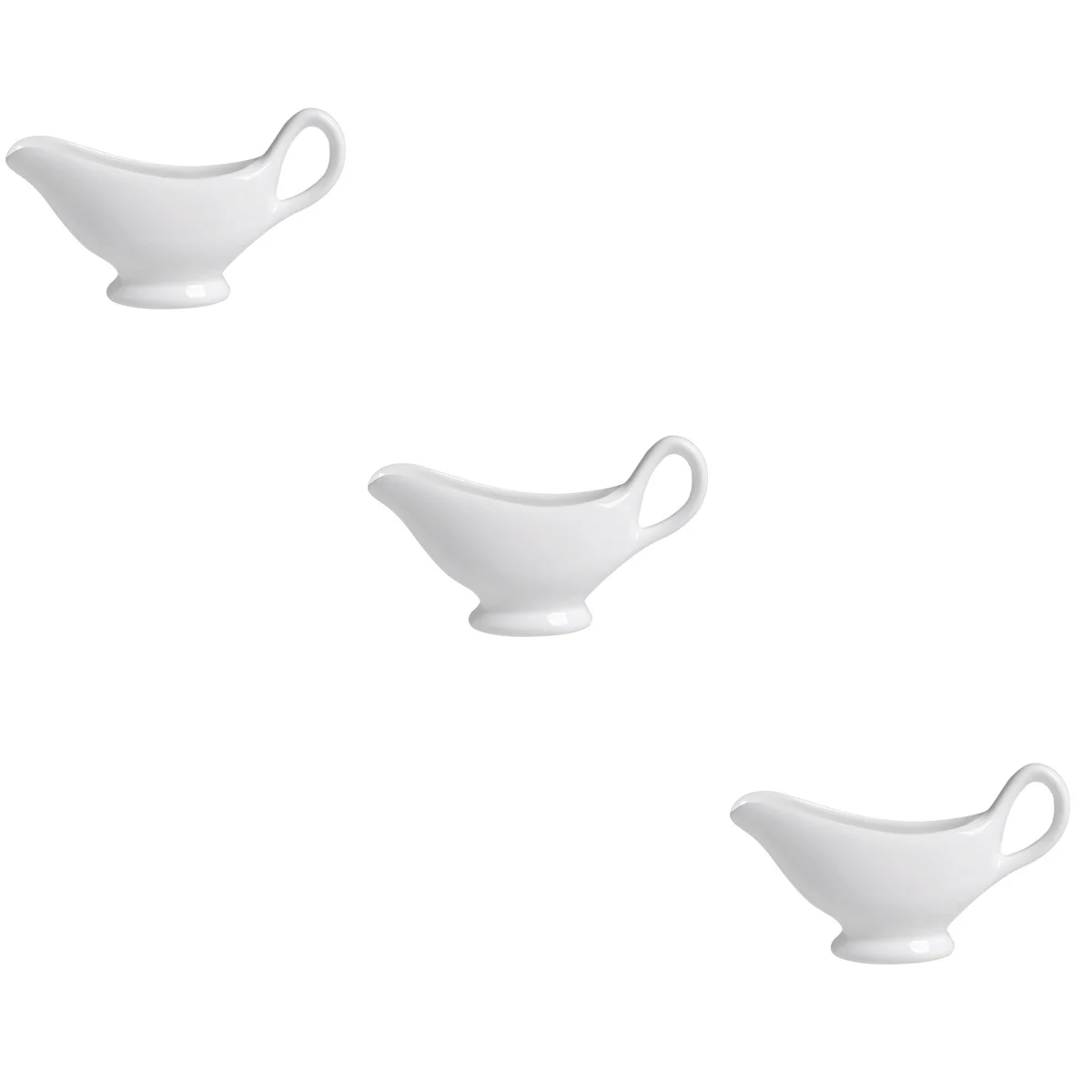 3pcs Multi-function Gravy Boat Ceramic Sauce Boat Household Condiment Cup Sauce Accessory
3pcs Multi-function Gravy Boat Ceramic Sauce Boat Household Condiment Cup Sauce Accessory