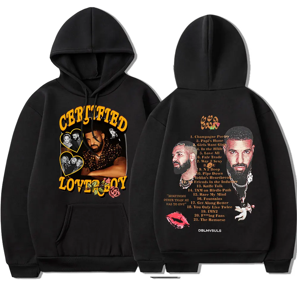 Hip Hop Rapper Drake Boy Certified Lover Boy Album Pullove Print Sweatshirts Men Women Fashion Sweatshirt Oversized Hoodie Coat
Hip Hop Rapper Drake Boy Certified Lover Boy Album Pullove Print Sweatshirts Men Women Fashion Sweatshirt Oversized Hoodie Coat