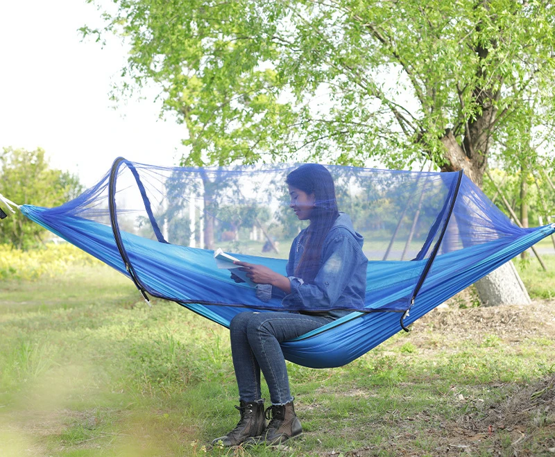 New automatic quick opening Mosquito Net Hammock outdoor camping leisure mosquito proof hammock
New automatic quick opening Mosquito Net Hammock outdoor camping leisure mosquito proof hammock