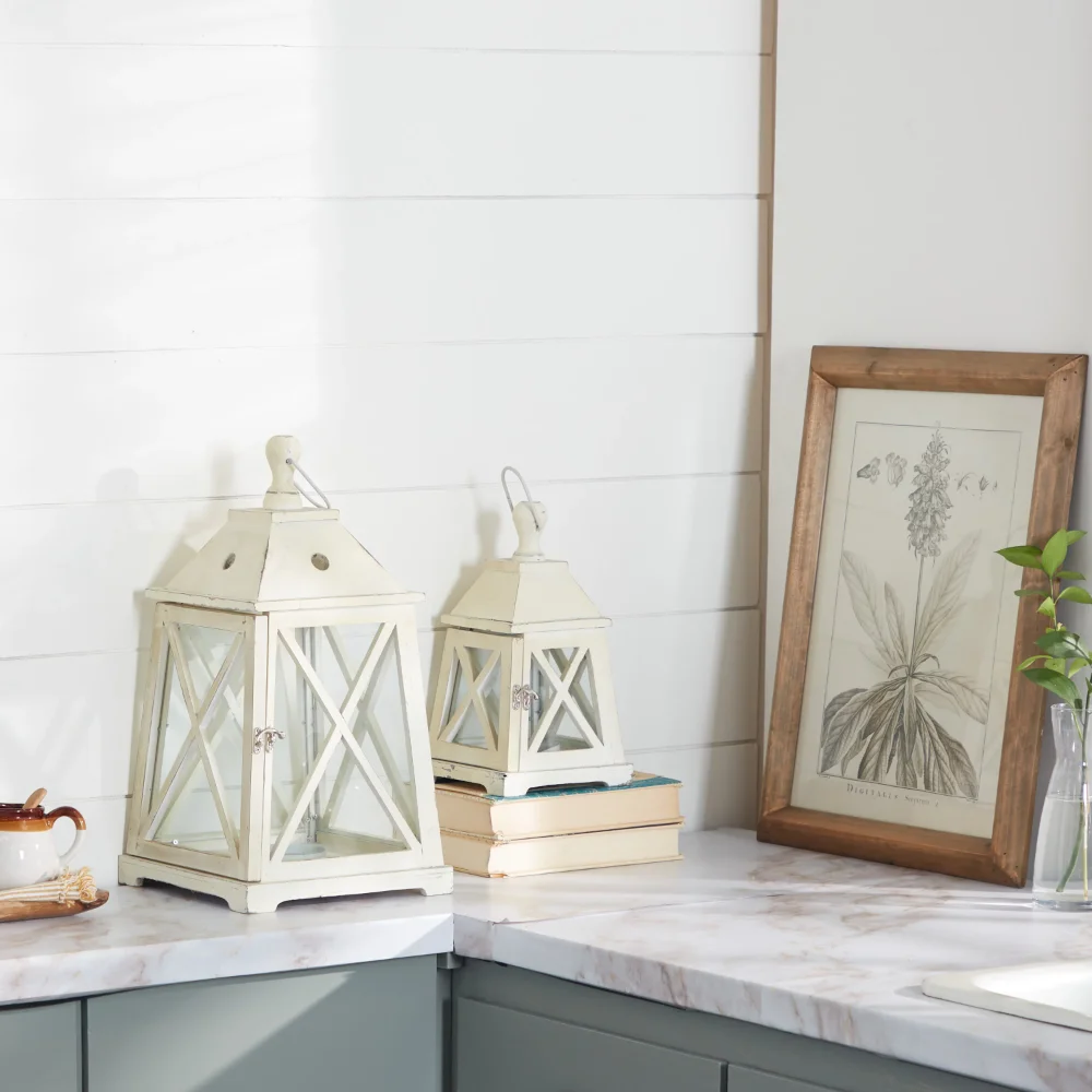 BOUSSAC 2 Holder White Metal Lighthouse Style Decorative Candle Lantern, Set of 2, Home Decor, Candle Stick Holder
BOUSSAC 2 Holder White Metal Lighthouse Style Decorative Candle Lantern, Set of 2, Home Decor, Candle Stick Holder