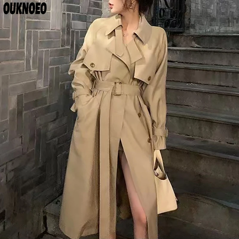 Luxury Autumn Women Long Trench Coat French Elegant Korean Casual Belt Loose Jacket Khaki Thin Slim Woman Parkas Windbreaker
Luxury Autumn Women Long Trench Coat French Elegant Korean Casual Belt Loose Jacket Khaki Thin Slim Woman Parkas Windbreaker