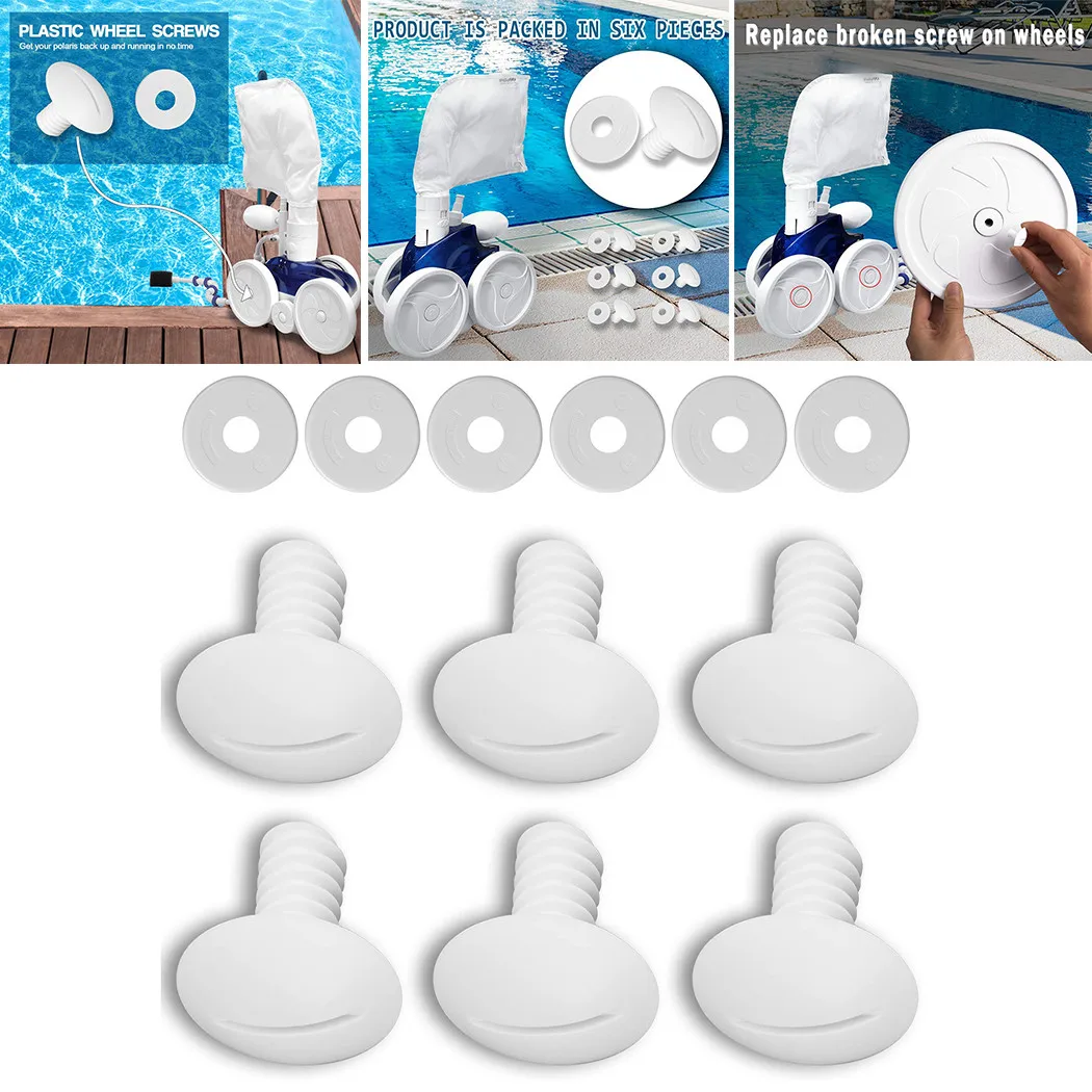 White Wheel Screws Kit Pool Wheel Screw 180/280/380 6Pack C-55 C55 Cleaner For Polaris Models Brand New Durable
White Wheel Screws Kit Pool Wheel Screw 180/280/380 6Pack C-55 C55 Cleaner For Polaris Models Brand New Durable