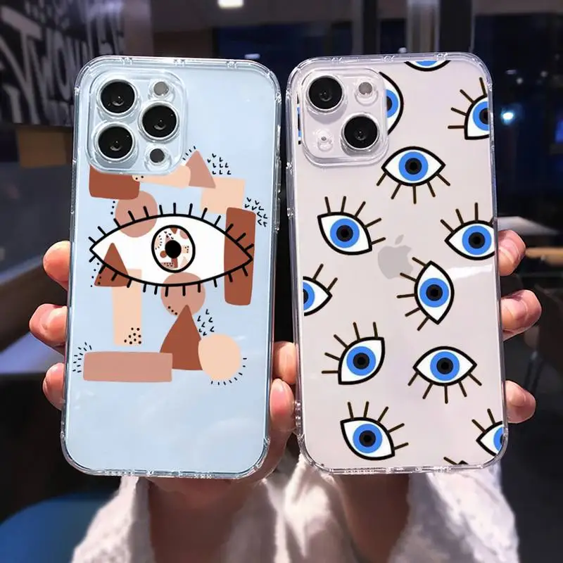 Lucky Eye Blue Evil Eye Print Phone Case Transparent soft For iphone 12 11 13 7 8 6 s plus x xs xr pro max mini
Lucky Eye Blue Evil Eye Print Phone Case Transparent soft For iphone 12 11 13 7 8 6 s plus x xs xr pro max mini