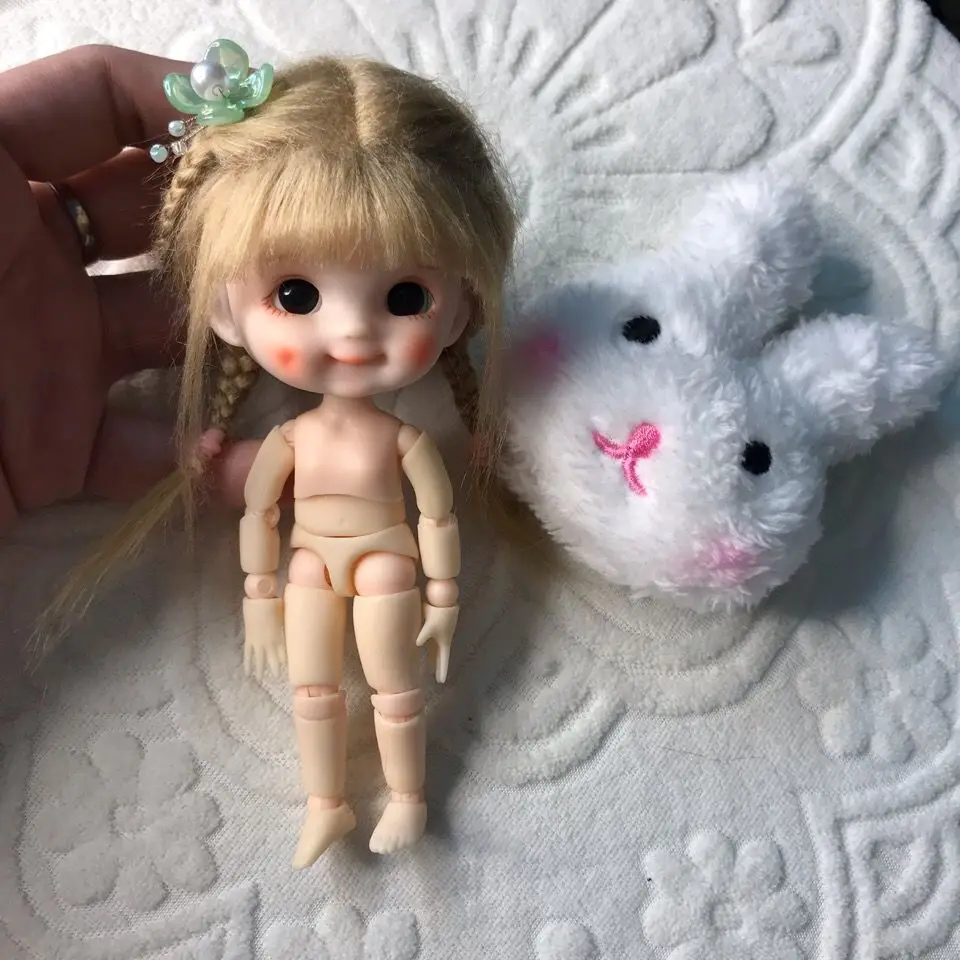 14cm Ob11 Dolls 1/12 1/8 Bjd Cute Dimple Smiley Doll Toys 25 Movable Joint Doll Body Girl DIY Dress Up Toys Interchangeable Eyes
14cm Ob11 Dolls 1/12 1/8 Bjd Cute Dimple Smiley Doll Toys 25 Movable Joint Doll Body Girl DIY Dress Up Toys Interchangeable Eyes