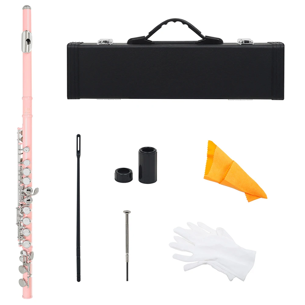 16 Флейта с отверстиями с замкнутым отверстием C Key Pink Professional Flute Woodwind Instrument
16 Флейта с отверстиями с замкнутым отверстием C Key Pink Professional Flute Woodwind Instrument