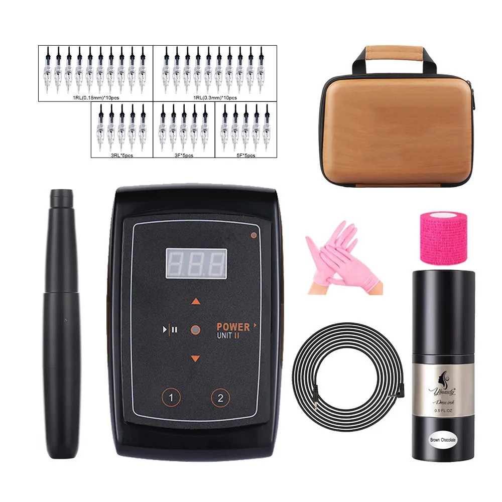 Eyebrow Tattoo Machine Pen Kit with High Quality Eyebrow Tattoo Ink for Permanent Makeup Microblading Makeup Machine Swiss Motor
Eyebrow Tattoo Machine Pen Kit with High Quality Eyebrow Tattoo Ink for Permanent Makeup Microblading Makeup Machine Swiss Motor