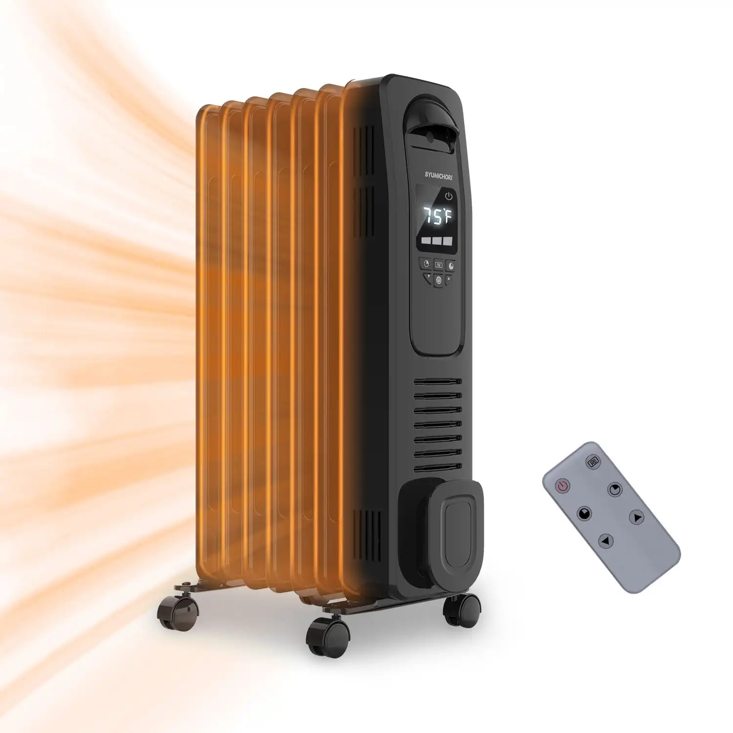 Space heater,1500W Oil Filled Radiator Heater,3 Heat Settings, Adjustable Thermostat, Quiet Portable Heater with Tip-over & Ov
Space heater,1500W Oil Filled Radiator Heater,3 Heat Settings, Adjustable Thermostat, Quiet Portable Heater with Tip-over & Ov